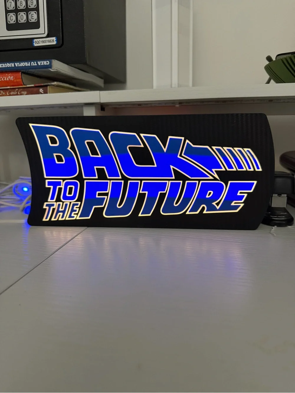 Back to the Future Illuminated Wall Sign - Blue and Black